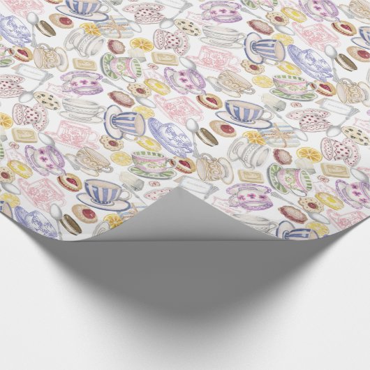 Tee-Party-Geschenkpackung Geschenkpapier (Ecke)