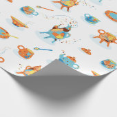 Tee-Party. Geschenkpapier (Ecke)