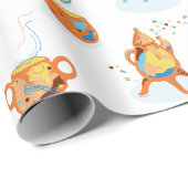 Tee-Party. Geschenkpapier (Rolleneckpunkt)