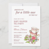 Tee-Party Geschlecht Neutrales Baby-Dusche Foto Einladung (Vorderseite)