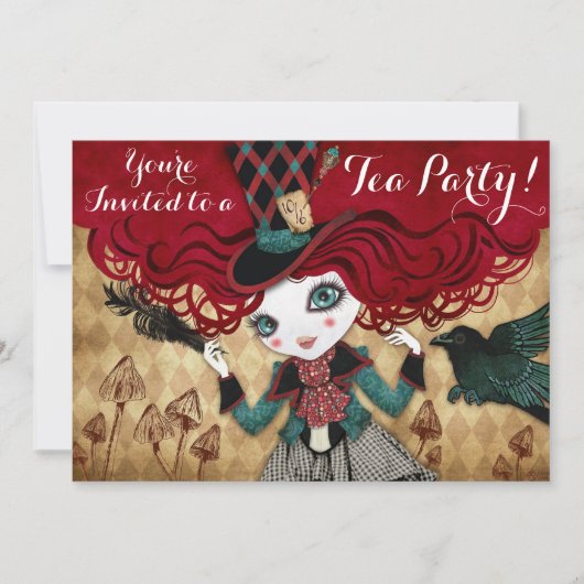 Tee-Party-Gewohnheits-Einladungen Einladung (Vorderseite)