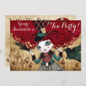 Tee-Party-Gewohnheits-Einladungen Einladung (Vorne/Hinten)