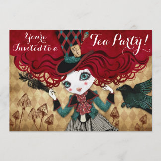 Tee-Party-Gewohnheits-Einladungen Einladung