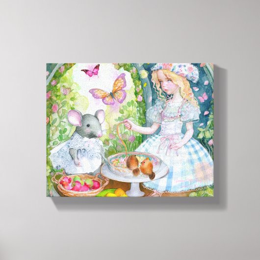 Tee-Party im Garten Canvas Print Leinwanddruck (Vorderseite)