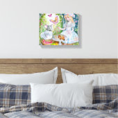 Tee-Party im Garten Canvas Print Leinwanddruck (Insitu (Schlafzimmer))