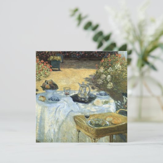 Tee Party Impressionismus Kunst Brautparty Einladung (Stehend Vorderseite)