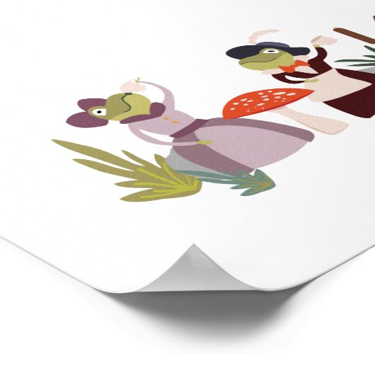 Tee-Party in Froschland Poster (Ecke)