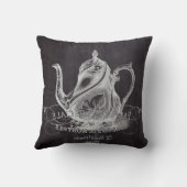 Tee-Party-Kalkboardteekanne Kissen (Rückseite)