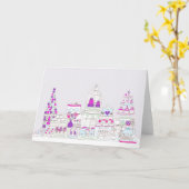 Tee-Party Karte (Gelbe Blume)