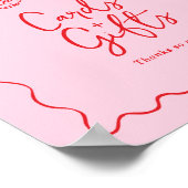 Tee-Party-Karten und Geschenke Unterschreiben mit Poster (Ecke)