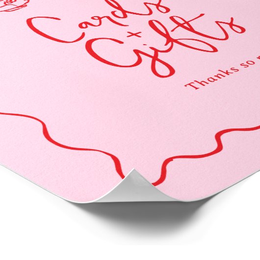 Tee-Party-Karten und Geschenke Unterschreiben mit Poster (Ecke)