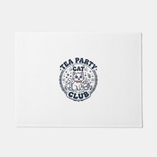 Tee Party Katze Haustierliebhaber-Shirt Kunst - Te Fußmatte
