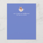 Tee-Party Kinderdusche Einladungen Niedlich Tee-Po (Rückseite)