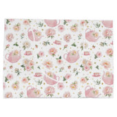 Tee-Party Kinderdusche Rosa Blumenstrauß große Ges Geschenktüte (Rückseite)