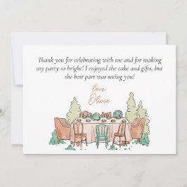Tee-Party-Kindergeburtstag niedlich Dankeschön-Kar Dankeskarte