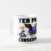 Tee-Party-Konservativer Kaffeetasse (Vorderseite Links)