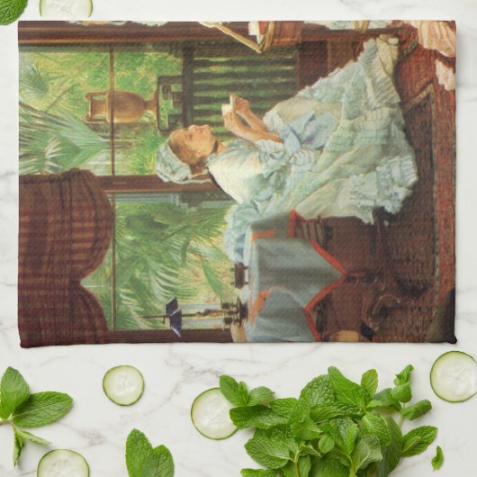 Tee-Party-Küchen-Tuch James Tissot viktorianisches Küchentuch (Gefaltet)