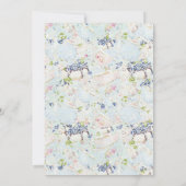 Tee Party Lace Doily Watercolor Einladung (Rückseite)