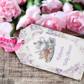 Tee Party Lavender Garden Floral Baby Dusche Geschenkanhänger