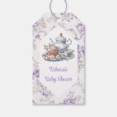 Tee Party Lavender Garden Floral Baby Dusche Geschenkanhänger (Vorderseite)