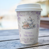 Tee Party Lavender Garden Floral Baby Dusche Pappbecher