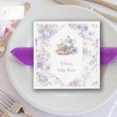 Tee Party Lavender Garden Floral Baby Dusche Serviette