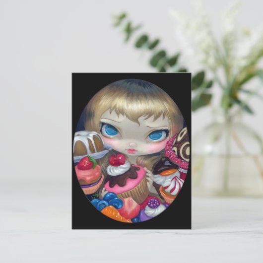 "Tee-Party-Leckereien" Postkarte (Stehend Vorderseite)