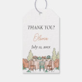 Tee-Party-Mädchen Geburtstag niedlich Geschenkanhänger (Rückseite)