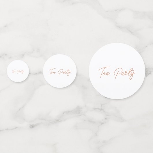 Tee-Party-Mädchen Geburtstag niedlich Konfetti (Vorderseiten)