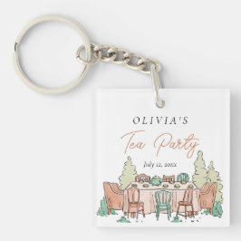 Tee-Party-Mädchen Geburtstag niedlich Schlüsselanhänger
