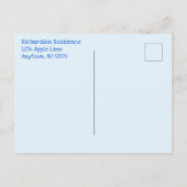 Tee-Party mit Kettle und Cups Einladungspostkarte (Rückseite)