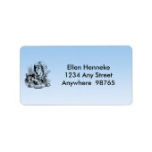 Tee-Party mit Text Adressaufkleber (Vorne)