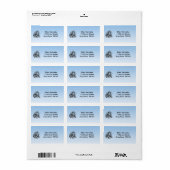 Tee-Party mit Text Adressaufkleber (Vorne)