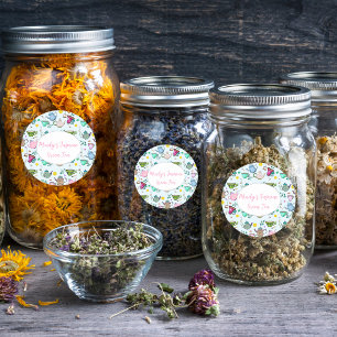 Tee-Party-Muster Personalisiert Tee Runder Aufkleber