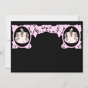 Tee-Party Original Vintager Rahmen in Baby Pink Einladung