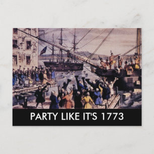 TEE-PARTY Party wie es ist 1773 Einladungspostkarte