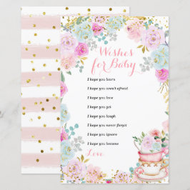 Tee Party Pastel Blume Wünsche für Baby
