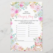 Tee Party Pastel raten, was in der Windeltasche is (Vorderseite)