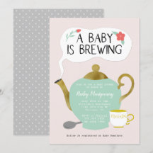 Tee Party Pink Baby Dusche Baby Braut