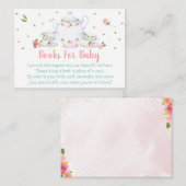 Tee-Party Pink Gold Baby Shower Buy Request Begleitkarte (Vorne/Hinten)