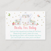 Tee-Party Pink Gold Baby Shower Buy Request Begleitkarte (Vorderseite)