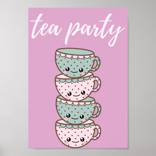 Tee Party Pink Poster (Vorne)