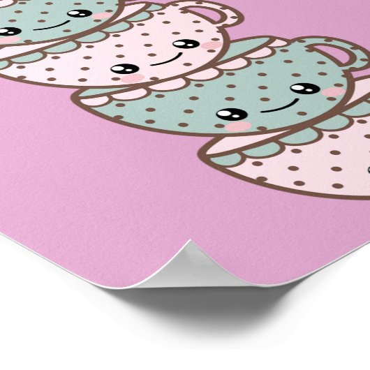 Tee Party Pink Poster (Ecke)