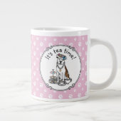 Tee Party Pit Bull (lt brindle white 3) Hund niedl Jumbo-Tasse (Rechts)