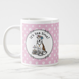 Tee Party Pit Bull (lt brindle white 3) Hund niedl Jumbo-Tasse