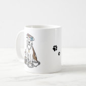 Tee Party Pit Bull (lt brindle white 3) Hund niedl Kaffeetasse (Vorderseite Links)