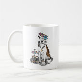 Tee Party Pit Bull (lt brindle white 3) Hund niedl Kaffeetasse (Links)