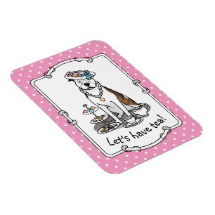 Tee Party Pit Bull (lt brindle white 3) Hund niedl Magnet