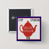 Tee-Party-politischer Knopf - lebt lang Button (Vorne & Hinten)