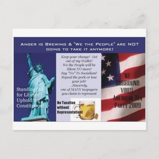 Tee-Party Postkarte (Vorderseite)